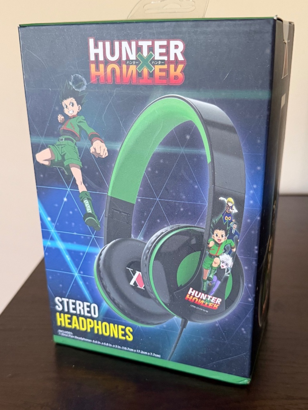 NIB Anime Hunter x Hunter Stereo Headphones Adjustable Foldable Design 3mm Audio
